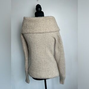 Cowl Neck Sweater-Beige